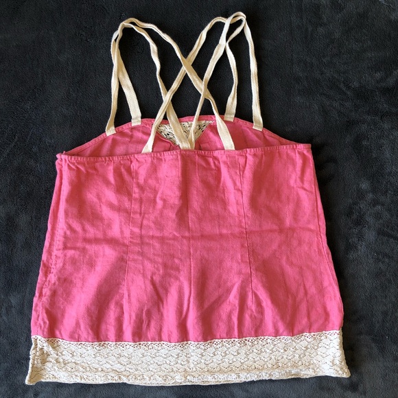 💜SOLD💜Kimchi Blue Tank Top Lace Pink Women - Picture 7 of 8